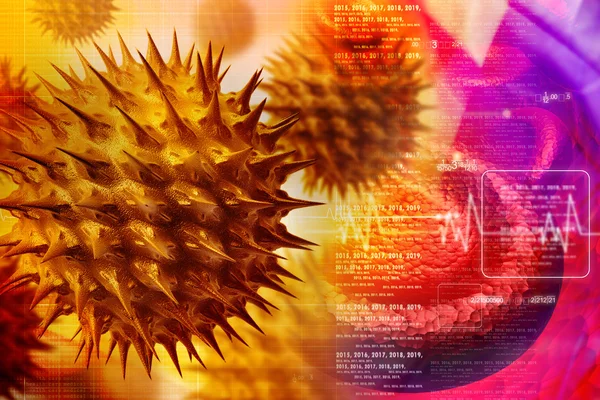 Цифровая иллюстрация вируса — стоковое фото