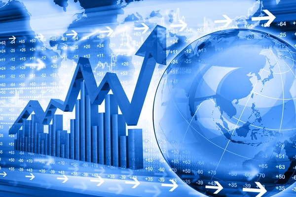 Gráfico económico del mercado de valores —  Fotos de Stock