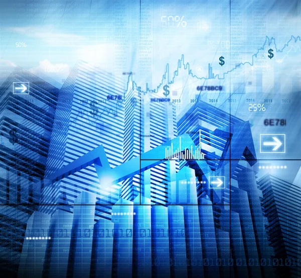 Gráfico económico del mercado de valores —  Fotos de Stock