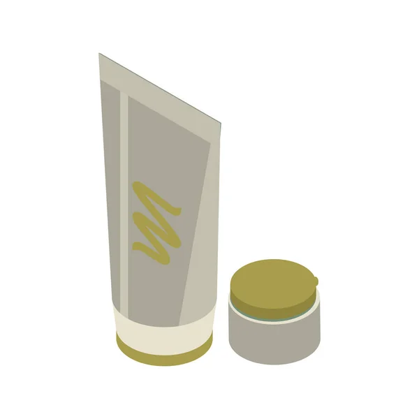 Isometric cream icon.Vector illustration isolated on white background. — Stock Vector