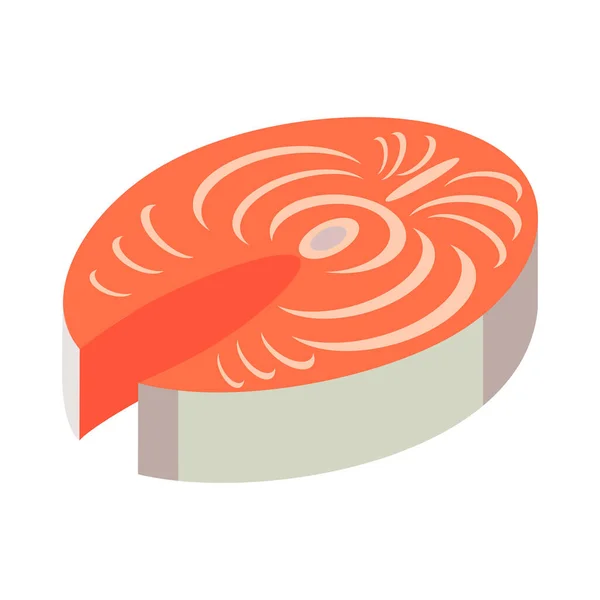 Icono de peces isométricos.Ilustración vectorial aislada sobre fondo blanco. — Vector de stock