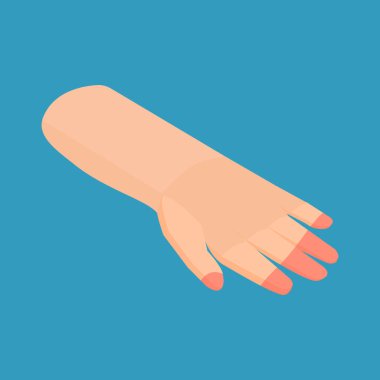 Isometric soğuk ısırması simgesi. Beyaz arkaplanda izole edilmiş vektör illüstrasyonu.