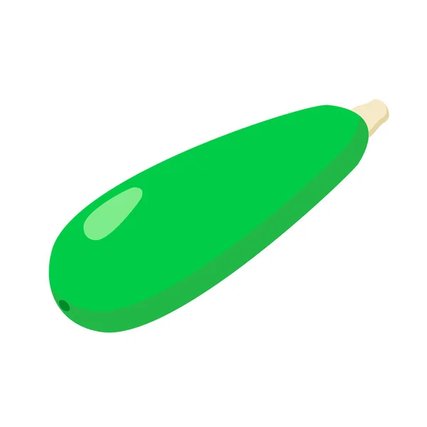 Isometric zucchini icon.Vector illustration isolated on white background. — Stock Vector
