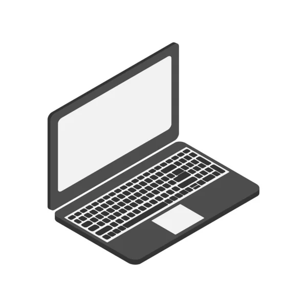 Izometrikus laptop ikon.Izometrikus notebook vektor illusztráció elszigetelt fehér háttér. — Stock Vector