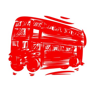 Beyaz arkaplanda izole edilmiş vektör elle çizilmiş Londra yolu simgesi logosu