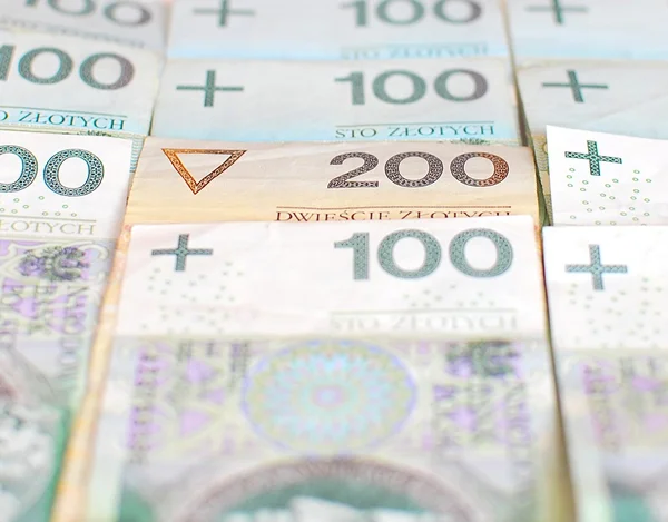 波兰货币 — 图库照片