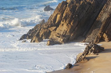 Waterscape okyanus ve kayalar