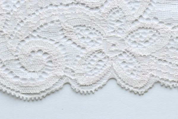 The macro shot of the white lace texture material — Stock Photo, Image