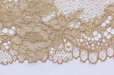 Soluk bej dantel doku materia makro çekim