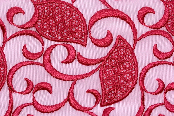 The macro shot of the pink and magenta lace texture materia — Stock Photo, Image