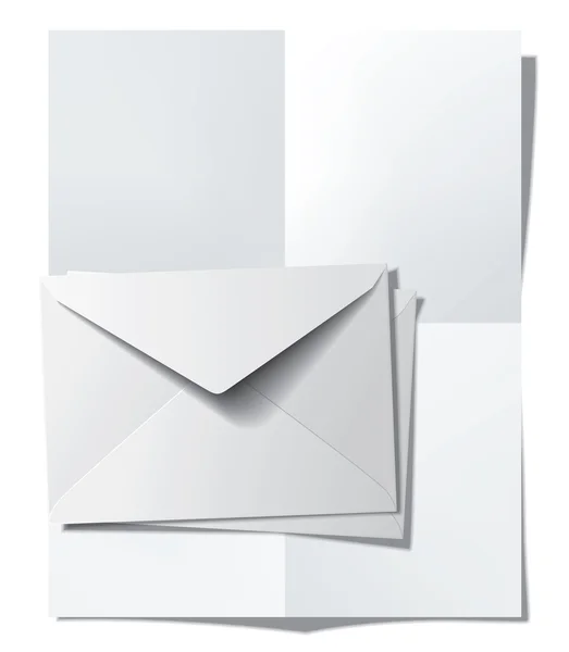 折り畳まれた紙と封筒 — ストックベクタ