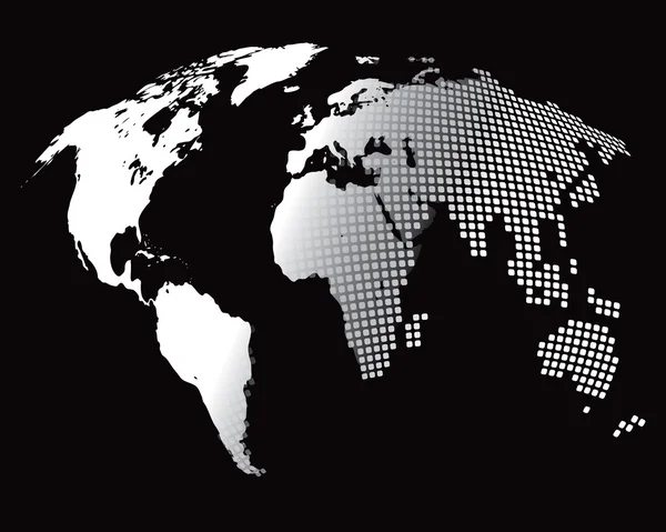 Stylizovaný obraz mapy světa — Stockový vektor