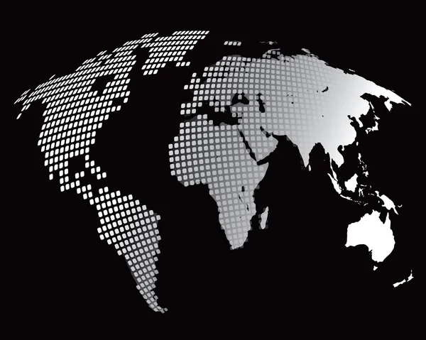 Imagen estilizada del mapa del mundo — Vector de stock