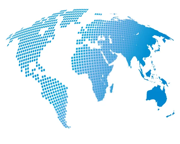 Stilisert bilde av verdenskartet – stockvektor
