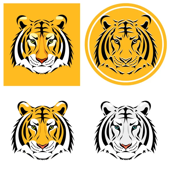 Cabeza de tigre. Ilustración vectorial — Vector de stock