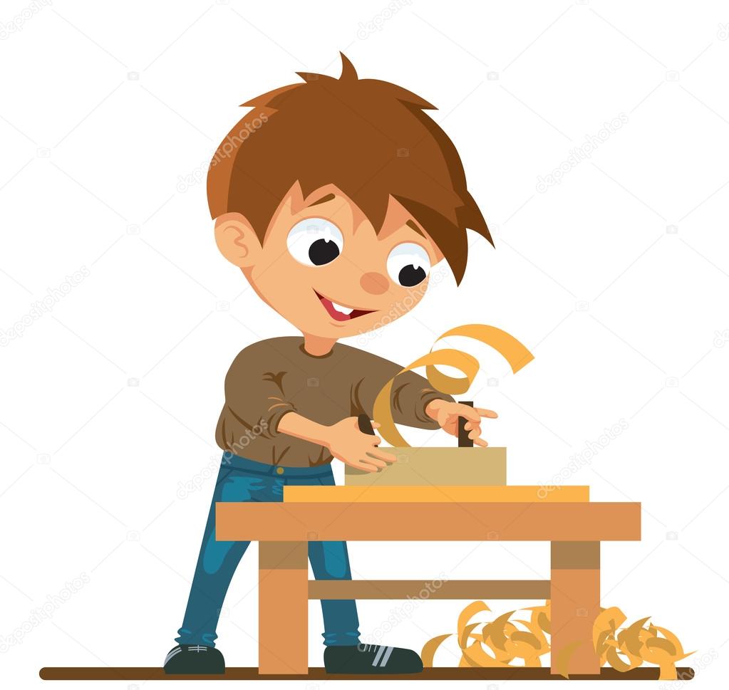 A Boy Who Doing Carpentry Work Using A Planer Vector Image By C Kniazev Vector Stock A Boy Who Doing Carpentry Work Using A Planer Vector Image By C Kniazev Vector Stock