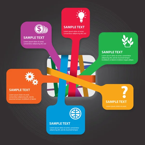 Conjunto de elementos infográficos — Vetor de Stock