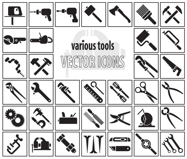 Reihe von Werkzeug-Symbolen — Stockvektor
