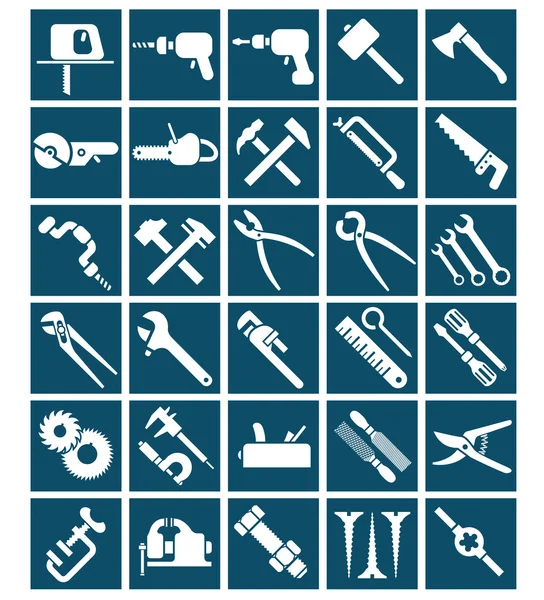 Set van gereedschapspictogrammen — Stockvector