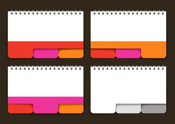 Jotter avec onglets colorés — Image vectorielle