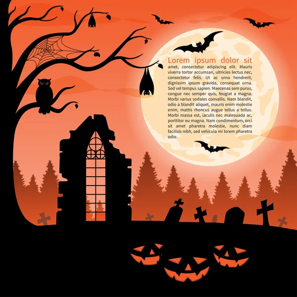 Sfondo festa di Halloween. Illustrazione vettoriale — Vettoriale Stock