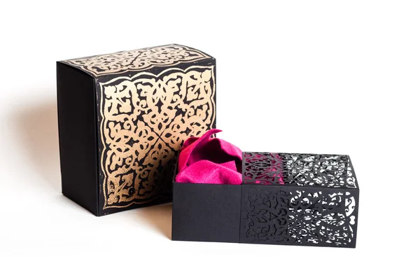 Siyah altın mor iç çamaşırı kutusu