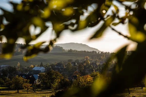 Jesienny widok wsi Zdjęcia Stockowe bez tantiem