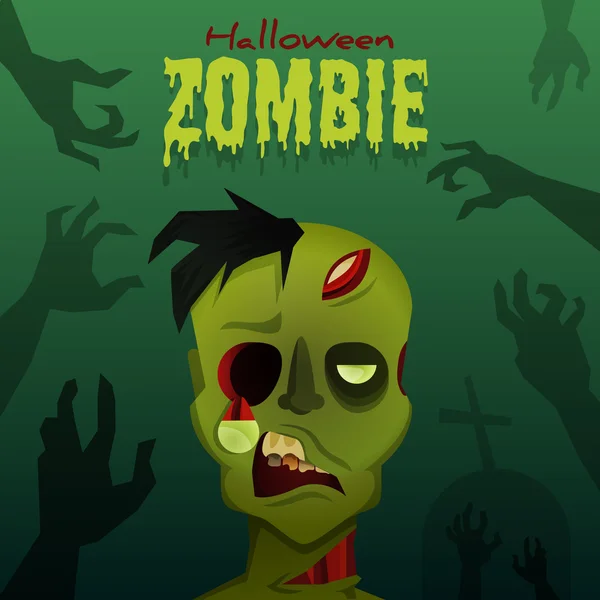 Halloween zombie — Wektor stockowy