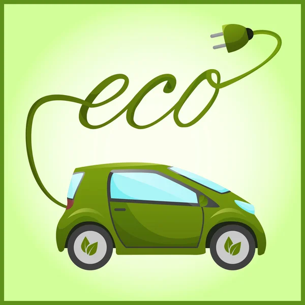 Elbil med eco design — Stock vektor