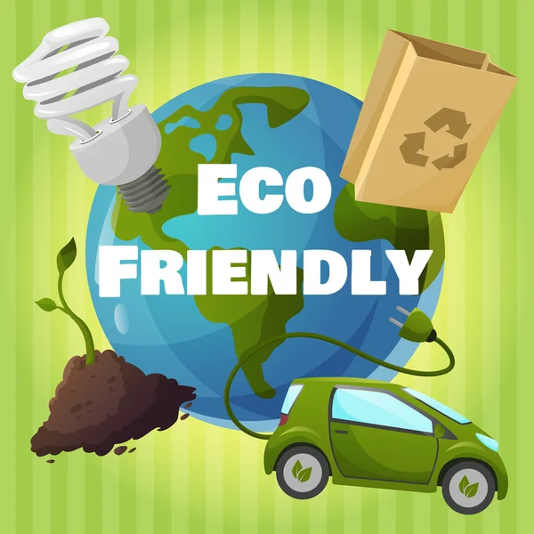 Eco friendly plakát — Stockový vektor