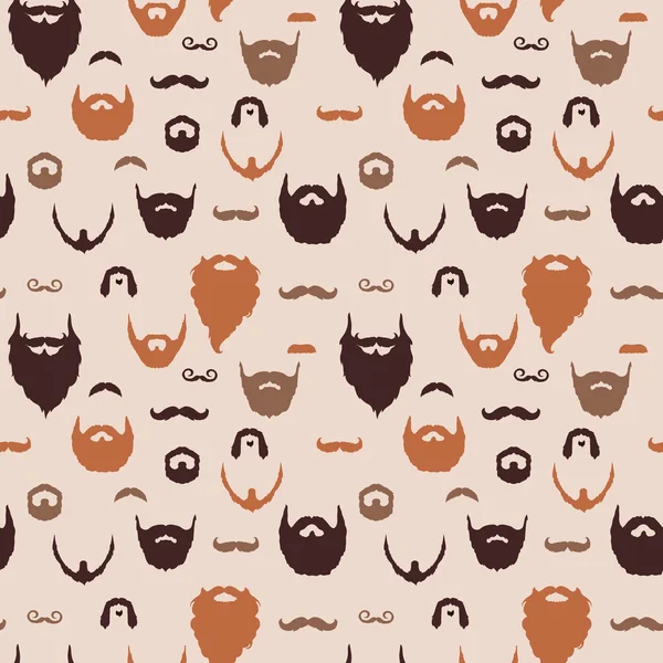 Beards and Mustaches pattern — Stock Vector