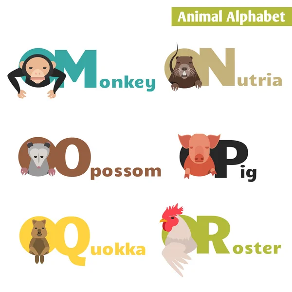 Animal alphabet. — Stock Vector