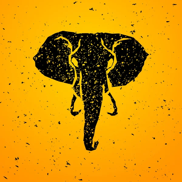 Tête d'éléphant — Image vectorielle