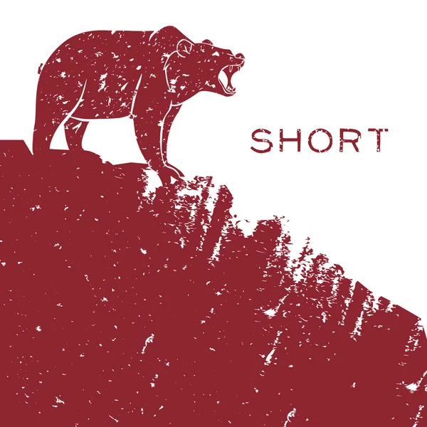 Niedźwiedź, krótkiej sprzedaży — Wektor stockowy