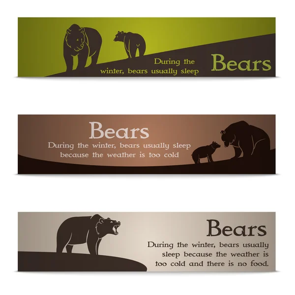Set of bear banners Royalty Free Stock Illustrations