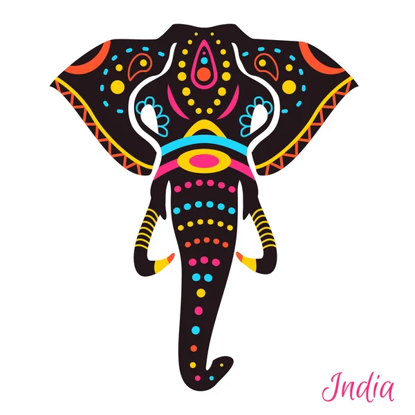 Elefante indio — Vector de stock