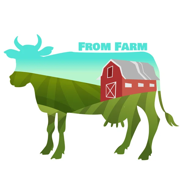 Farm Landscape — Stock Vector