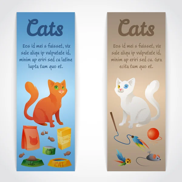 Cat banners — Stock Vector