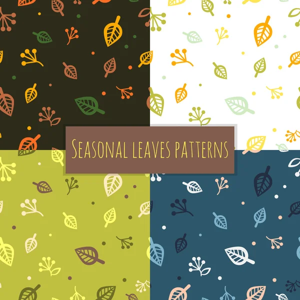 잎 colorfull 패턴 — 스톡 벡터