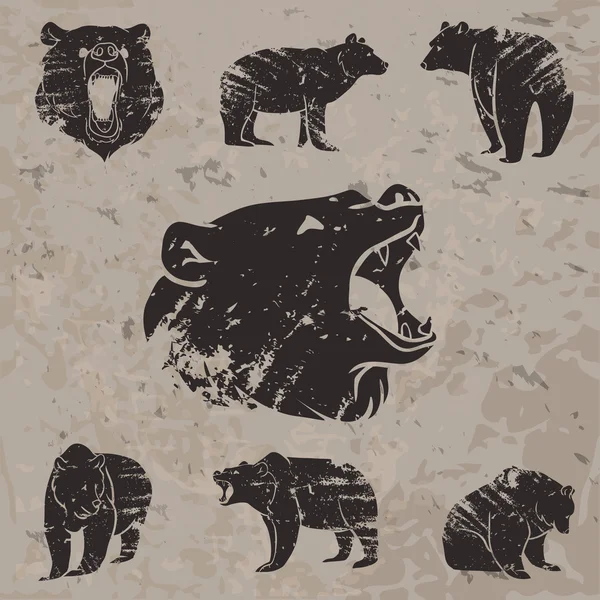 Set of different bears Royalty Free Stock Illustrations