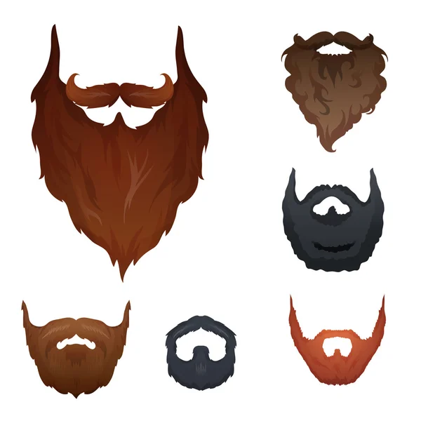 Conjunto de barbas —  Vetores de Stock