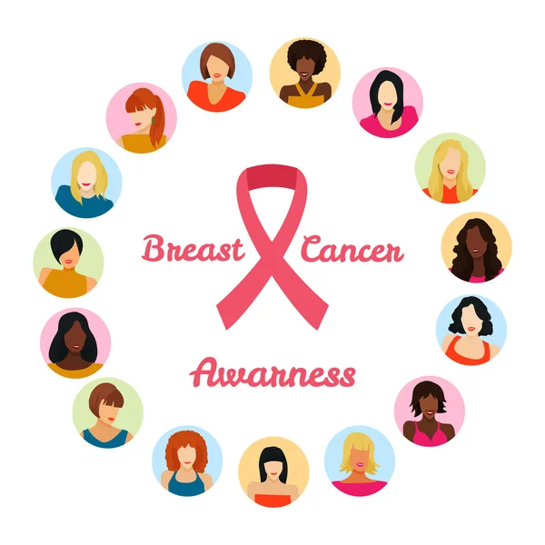 Breast cancer awarness — Stock Vector