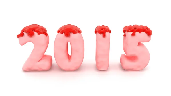 2015 rózsaszín zselé — Stock Fotó