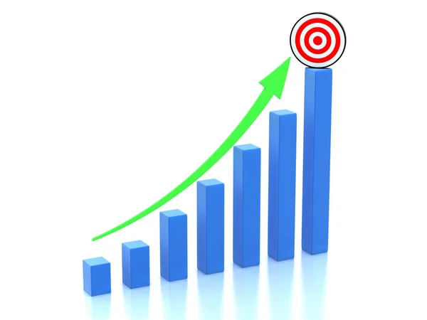 Target finance chart — Stock Photo, Image