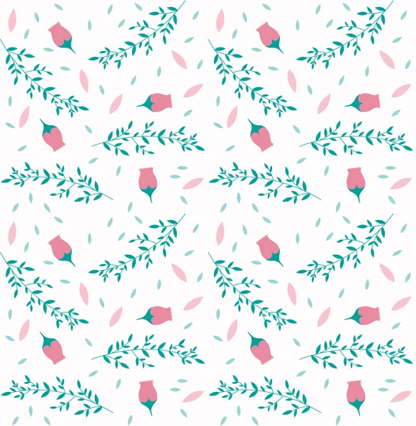 Motif sans couture avec motif floral — Image vectorielle