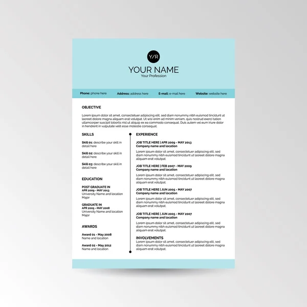 Modelo CV / Resume —  Vetores de Stock