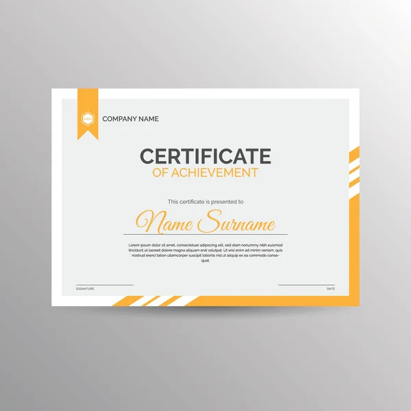 Certificate of achievement template — Stock Vector