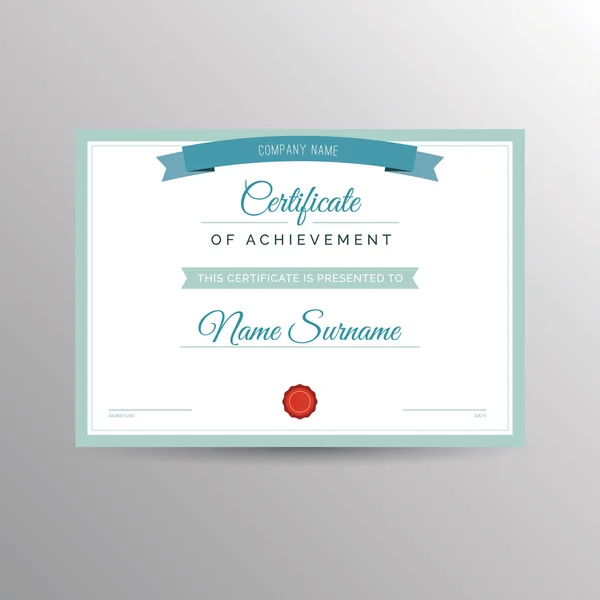 Plantilla de certificado de logro — Archivo Imágenes Vectoriales