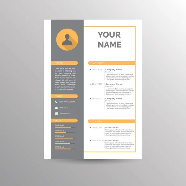 CV / Resume template — Stock Vector