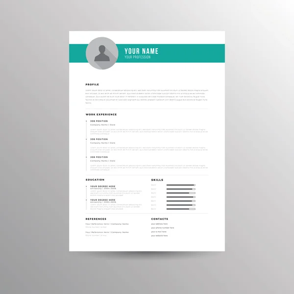 CV / plantilla de CV — Vector de stock